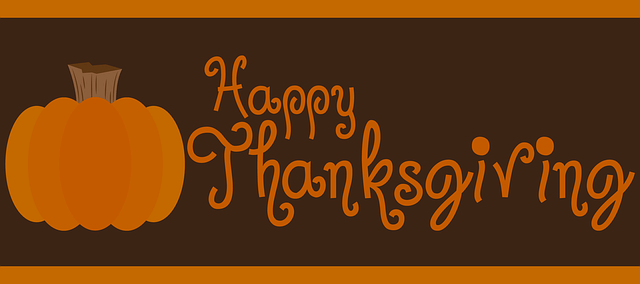 Happy Thanksgiving Banner in orange theme