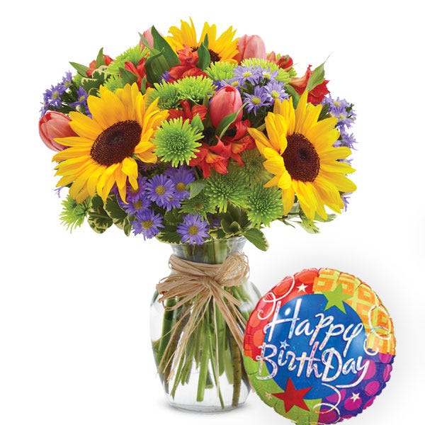 Happy Birthday Flowers Same Day Delivery Happy Birthday Sunflower Bouquet At Send Flowers