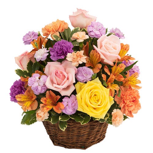 Spring Has Sprung Rose Basket