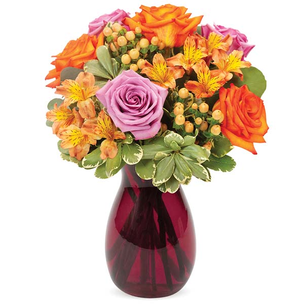 Magenta Fall Roses Bouquet