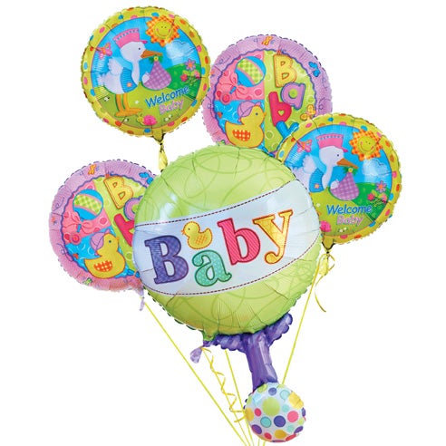 Welcome to the World - New Baby Balloon Bundle at Send Flowers