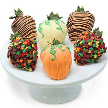Chocolate Covered Fall Strawberries - 6 Pieces