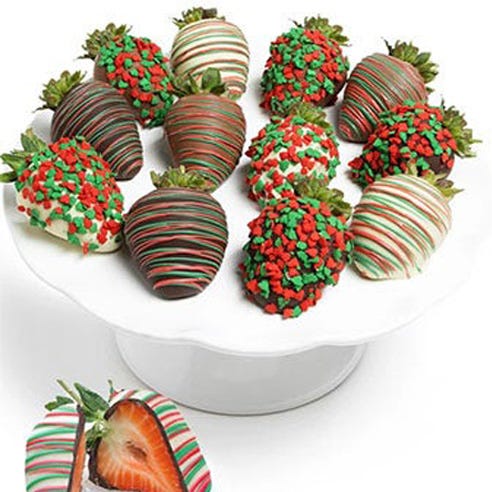 Christmas Chocolate Covered Strawberries (12 Pieces) at ...