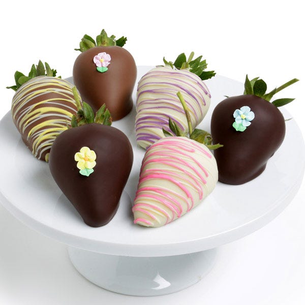 Chocolate Covered Spring Strawberries - 6 Pieces