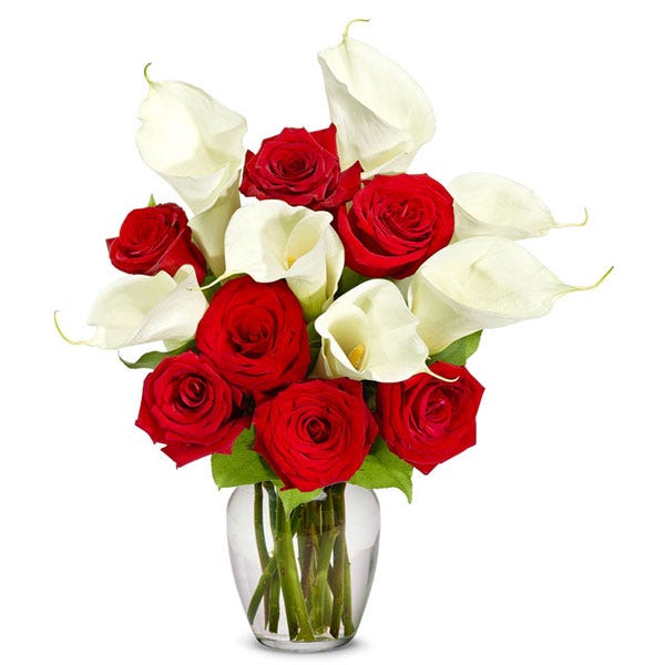 Premium Rose and Lily Romance Bouquet at Send Flowers