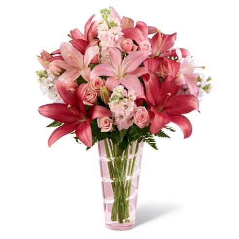 Sophisticated Pink Lily Bouquet at Send Flowers