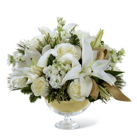 White Flower Centerpiece at Send Flowers