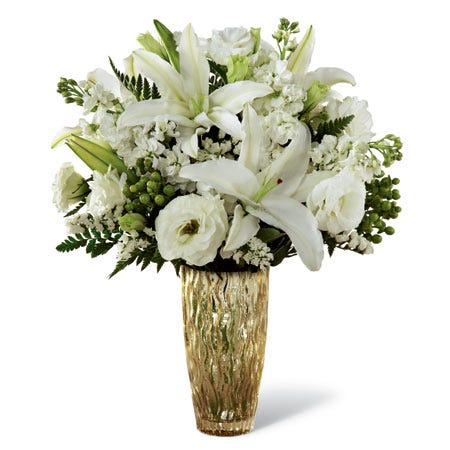 Dinner Date White Lily Bouquet