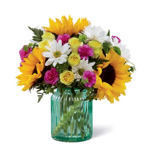 SendFlowers' cheap flowers and sunflower arrangement with sunflowers and daisies