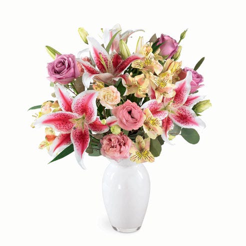 Mixed bouquet with free flowers delivery at flowers online now