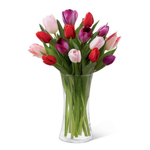 Tulips meaning and purple red and pink tulip bouquet