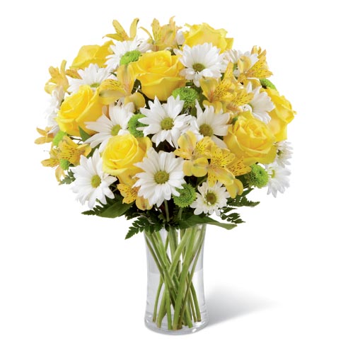 Sunny Thoughts & Yellow Roses Bouquet at Send Flowers
