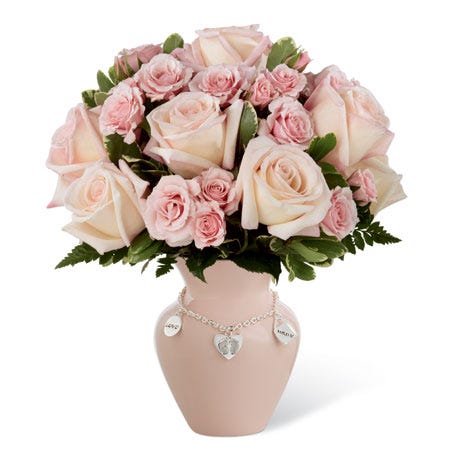 Rosy Charm New Mother Bouquet - Girl