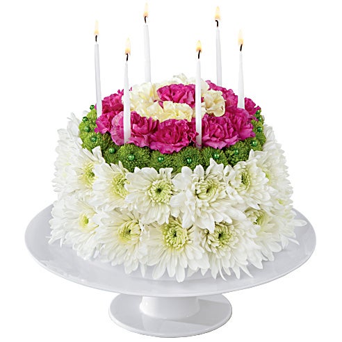 Birthday Surprise Floral Cake at Send Flowers