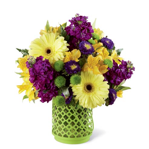 Best st patricks day gifts and cheap daisy bouquet in green lantern vase