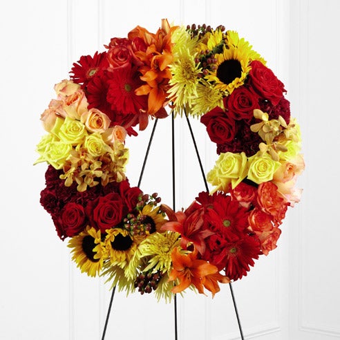 Flowers arrangement for funeral fall funeral flower wreath