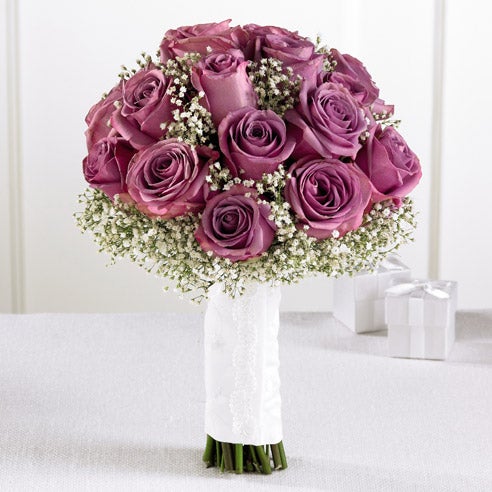 Handheld purple rose bouquet, cheapest handheld bouquets online