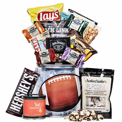 `football themed gift basket, football gifts basket delivery from send flowers
