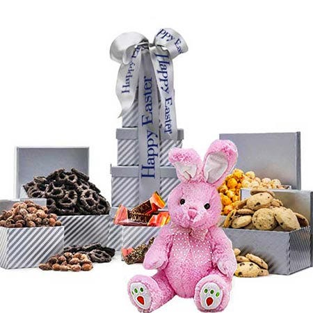 grown up easter baskets with nuts, candy and chocolate for easter basket delivery