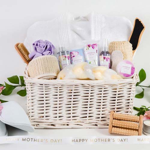 Lilac & Jasmine Spa Gift Basket for Mom