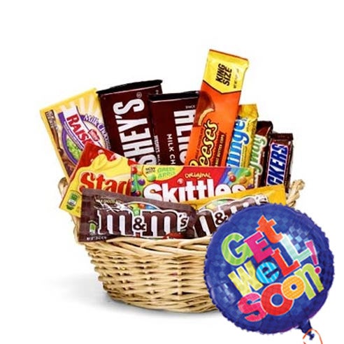 Cheap gift basket delivery and get well balloons for cheap balloon delivery