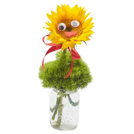 smiley face sunflower bouquet