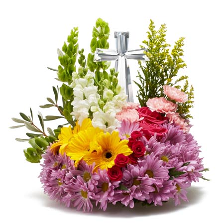 Crystal Cross Floral Arrangement at Send Flowers