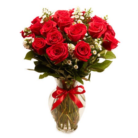 Same day delivery roses with 18 long stemmed red roses from send flowers