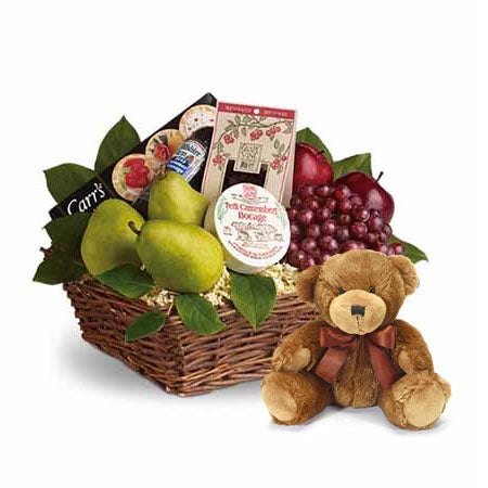 Best st patricks day gifts cheese fruit and bear gift basket