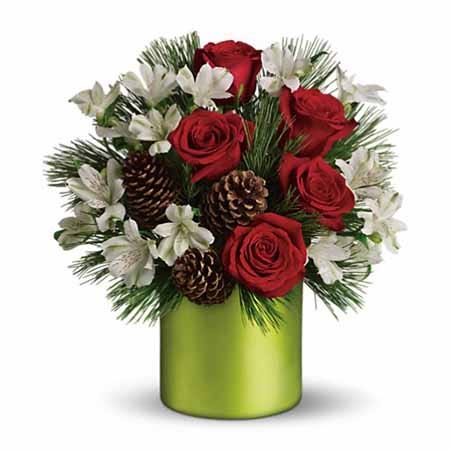 Send flowers Christmas bouquets paired with cheap flowers and free delivery