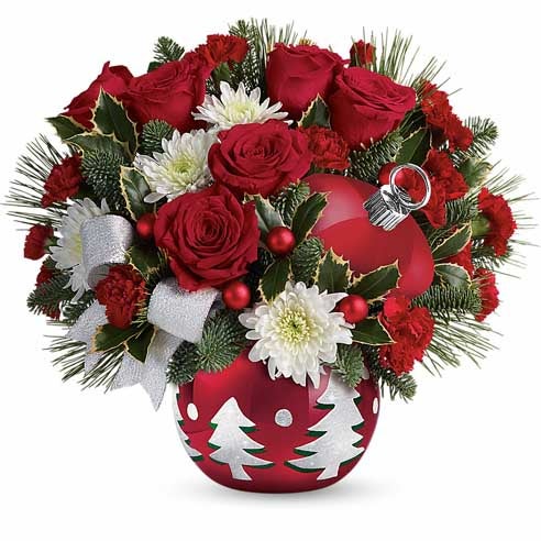 Sparkling Christmas Bouquet at Send Flowers