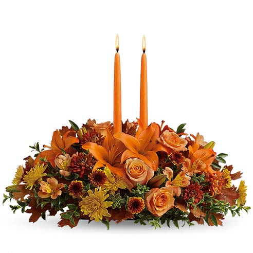 Same day flower delivery on centerpiece from send flowers online