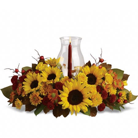 Sunflower Candle Centerpiece