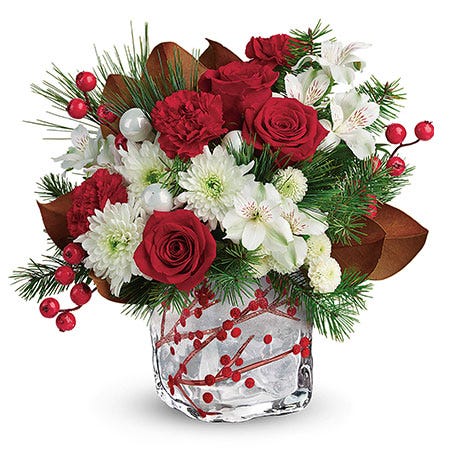 Christmas Berry Flower Bouquet at Send Flowers