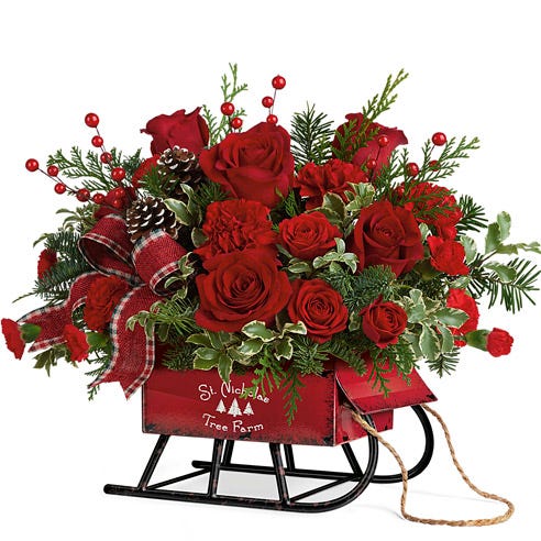 Merry Christmas Sleigh Bouquet