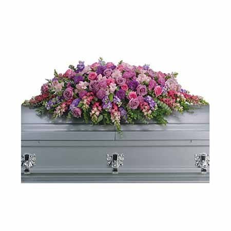 Caskets sprays at send flowers in this funeral flower arrangement