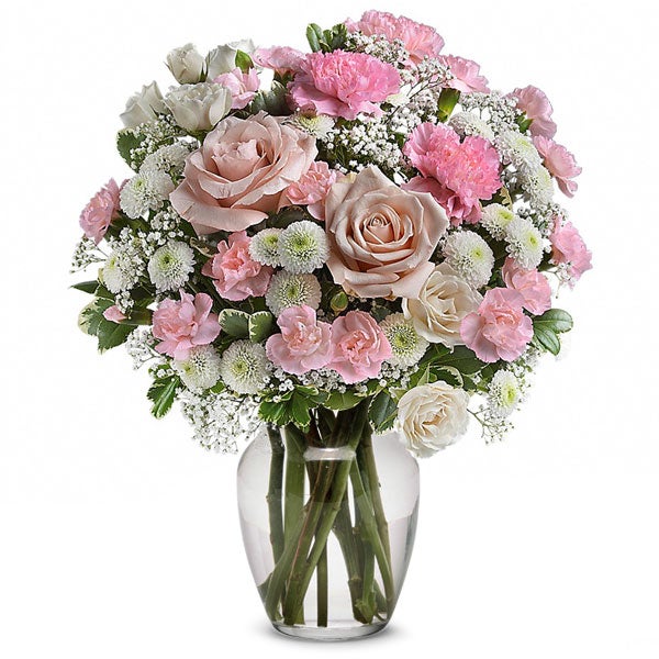 Mothers Day present ideas pale pink rose bouquet