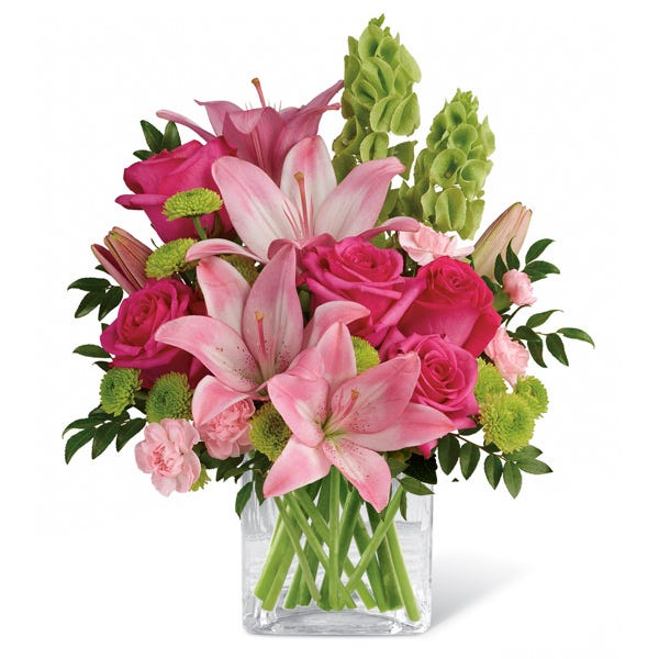 Lime Modern Lily Bouquet at Send Flowers