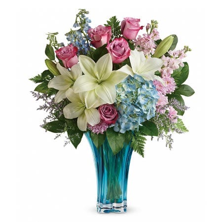 Premium flower bouquet and premium flowers in an ocean flower bouquet