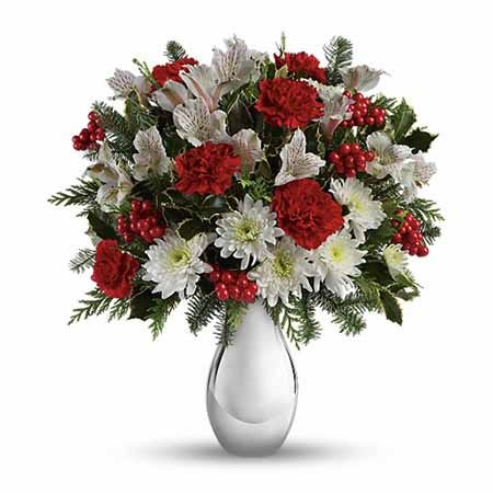 Silver And Snowflakes Bouquet
