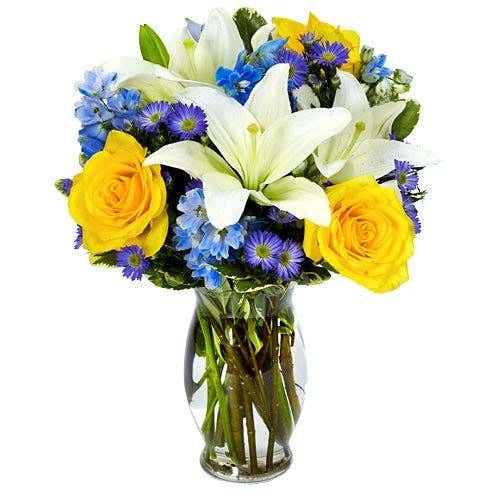 Blue Hues Flower Bouquet