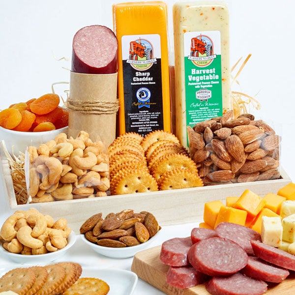 Classic Cheese, Sausage, Crackers & Nuts Tray at Send Flowers