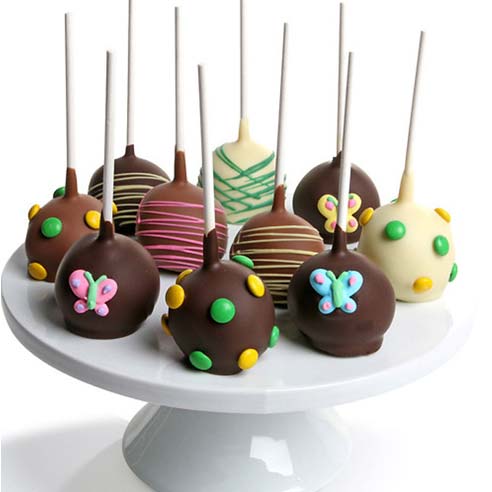 Spring Chocolate Covered Cake Pops - 10 Pieces