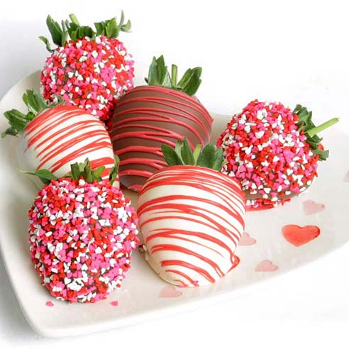 Half Dozen Chocolate Covered Valentine's Strawberries at Send Flowers
