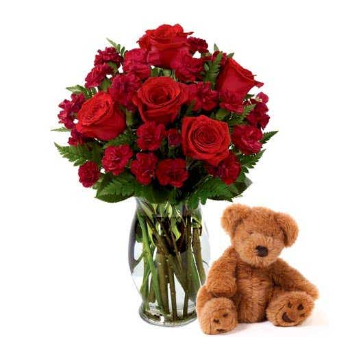 Rose Teddy Bear Bouquet at Send Flowers