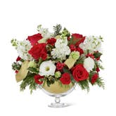 Red And Gold Floral Centepiece