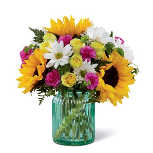 Mason Jar Inspired Sunflower Bouquet 