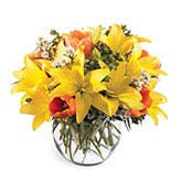 Glorious Melodies Yellow Lily Bouquet