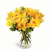 Golden Delight Yellow Lily Bouquet