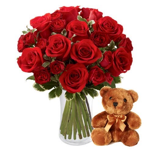 Rose Teddy Bear Bouquet